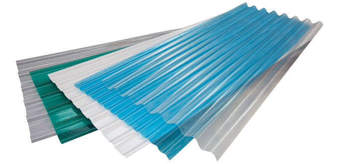 GRP straight corrugated sheets
